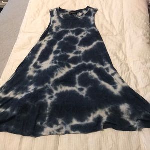 POOF! Sleeveless A-Line Tie Dye Midi Dress